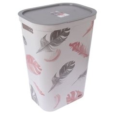 CURVER Корзина для белья Infinity "Feathers" 60x44x36 см серый
