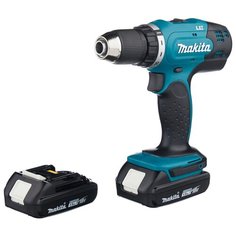 Аккумуляторная дрель-шуруповерт Makita DDF453SYE 42 Н·м синий/черный