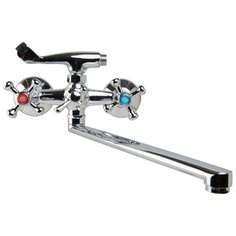 Смеситель универсальный Komrad S12-143-1 двухрычажный лейка в комплекте хром