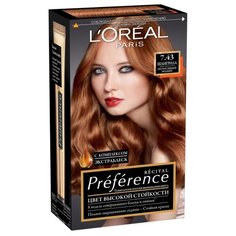 LOreal Paris Recital Preference стойкая краска для волос, 7.43, Шангрила