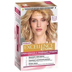 LOreal Paris Excellence стойкая крем-краска для волос, 8.13, Светло-русый бежевый