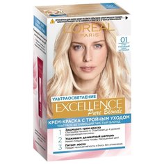 LOreal Paris Excellence стойкая крем-краска для волос, 01, Суперосветляющий русый натуральный