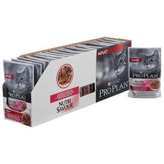 Корм для кошек Purina Pro Plan Nutrisavour для профилактики МКБ, с уткой 24шт. х 85 г (кусочки в соусе)