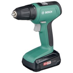 Аккумуляторная дрель-шуруповерт BOSCH UniversalDrill 18 1.5Ач х2 коробка 30 Н·м зеленый/черный