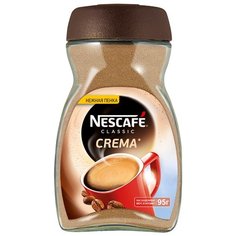 Кофе растворимый Nescafe Classic Crema с пенкой, стеклянная банка, 95 г