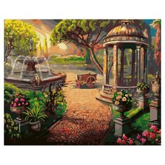 ВанГогВоМне Картина по номерам "Беседка у фонтана", 40х50 см (ZX 21175)