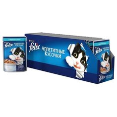 Корм для кошек Felix Аппетитные кусочки с форелью 24шт. х 85 г (кусочки в желе)