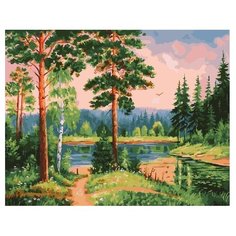 ВанГогВоМне Картина по номерам "Лесная речка", 40х50 см (ZX 21789)
