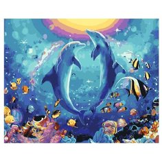 ВанГогВоМне Картина по номерам "Дельфиньи игры", 40х50 см (ZX 22050)
