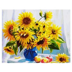 ВанГогВоМне Картина по номерам "Ваза с подсолнухами", 40х50 см (ZX 20062)