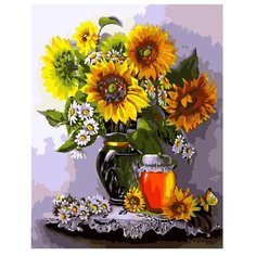 ВанГогВоМне Картина по номерам "Медовые подсолнухи", 40х50 см (ZX 20364)