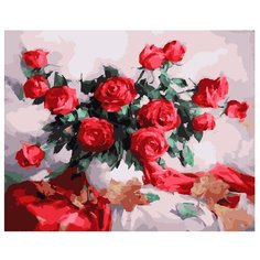 ВанГогВоМне Картина по номерам "Красное на белом", 40х50 (ZX 21154)