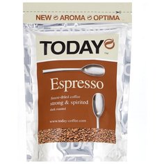 Кофе растворимый Today Espresso сублимированный, пакет, 75 г