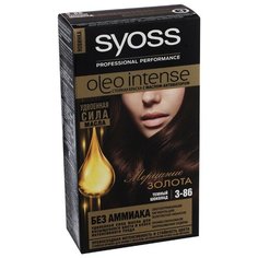 Syoss Oleo Intense Мерцание Золота Стойкая краска для волос, 3-86 Темный Шоколад