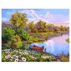 ВанГогВоМне Картина по номерам "Лодка на берегу", 40х50 см (ZX 21684)