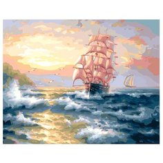ВанГогВоМне Картина по номерам "Корабль на волнах", 40х50 см (ZX 21368)