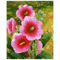 ВанГогВоМне Картина по номерам "Розовая мальва", 40х50 см (ZX 21502)