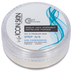Icon Skin пудра ночная для борьбы с жирным блеском Sebum lock overnight matt & care powder, 5 г