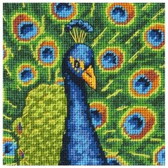 Dimensions Набор для вышивания Гобелен Colorful Peacock 13 x 13 см (71-07242)