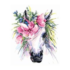 ВанГогВоМне Картина по номерам "Лошадь с венком", 40х50 см (ZX 22199)