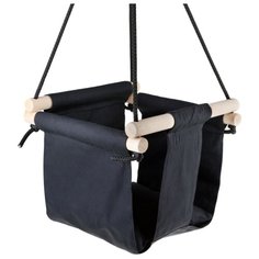 Белогривая лошадка Качели подвесные черный