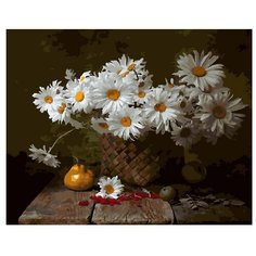 ВанГогВоМне Картина по номерам "Ромашки в корзинке", 40х50 см (ZX 20977)