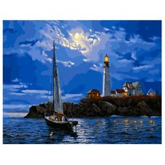 ВанГогВоМне Картина по номерам "Ночь на море", 40х50 (ZX 20483)