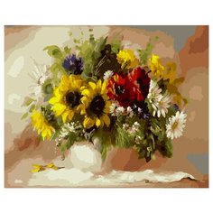 ВанГогВоМне Картина по номерам "Янтарные цветы", 40х50 (ZX 20944)