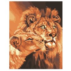 ВанГогВоМне Картина по номерам "Львиная нежность", 40х50 (ZX 20030)