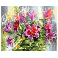ВанГогВоМне Картина по номерам "Розовые лилии", 40х50 см (ZX 22026)