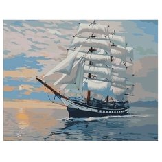 ВанГогВоМне Картина по номерам "Белый парусник", 40х50 см (ZX 21924)