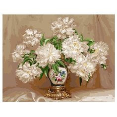 ВанГогВоМне Картина по номерам "Пионы в антикварной вазе", 40х50 см (ZX 21584)