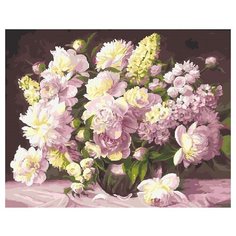 ВанГогВоМне Картина по номерам "Букет жемчужных пионов", 40х50 см (ZX 21691)