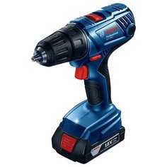 Аккумуляторная дрель-шуруповерт BOSCH GSR 180-LI 1.5Ah x2 кейс комплект1 54 Н·м синий/черный