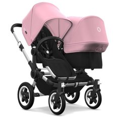 Универсальная коляска Bugaboo Donkey 2 Duo (2 в 1) alu/black/soft pink, цвет шасси: серебристый