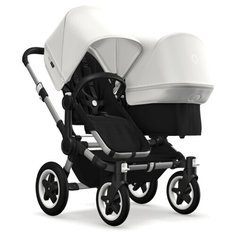 Универсальная коляска Bugaboo Donkey 2 Duo (2 в 1) Alu/Black/Fresh White, цвет шасси: серебристый