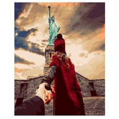 ВанГогВоМне Картина по номерам "Следуй за мной. Статуя свободы", 40х50 (ZX 20693)
