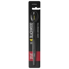 Зубная щетка SPLAT Blackwood Medium, черный/желтый