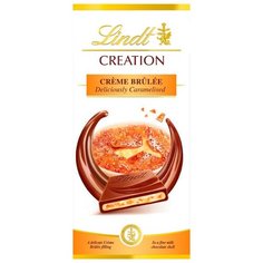 Шоколад Lindt Creation Creme Brulee молочный с начинкой крем-брюле, 30% какао, 150 г
