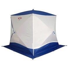 Палатка pinguin ПРИЗМА Шелтерс Премиум однослойная белый/синий