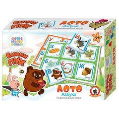 Настольная игра Русский стиль Лото Азбука Винни-пух