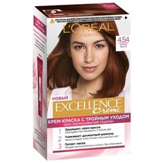 LOreal Paris Excellence стойкая крем-краска для волос, 4.54, Богатый Медный