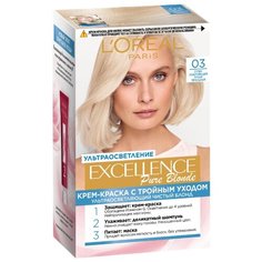 LOreal Paris Excellence стойкая крем-краска для волос, 03, Супер-осветляющий русый пепельный