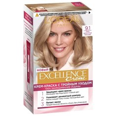 LOreal Paris Excellence стойкая крем-краска для волос, 9.1, Очень светло-русый пепельный