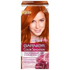 GARNIER Color Sensation Янтарные рыжие стойкая крем-краска для волос, 7.40, Янтарный Ярко-Рыжий
