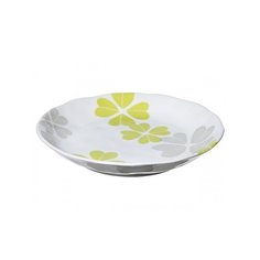 KAKUNI Тарелка Четырехлистный клевер 16 см белый/зеленый