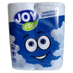 Полотенца бумажные JOY Eco белые двухслойные, 2 рул. J.O.Y.