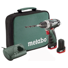 Аккумуляторная дрель-шуруповерт Metabo PowerMaxx BS 2014 2.0Ач х2 сумка 34 Н·м зеленый/черный