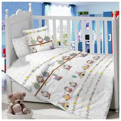 ЛайМ комплект Храбрые инди (3 предмета, простыня на резинке) белый