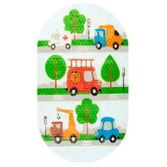 Коврик для ванной Valiant Машинки белый/зеленый